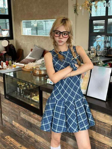 シャツワンピ シャツワンピ ロング マキシ マキシワンピース DOMX カレッジ ブルーの チェック 柄の 女性用 ノースリーブドレス ウエストを 細くする ミドル 丈の スカートと エレガントな スカート 付き シャツワンピ シャツワンピ ロング マキシ マキシワンピース DOMX カレッジ ブルーの チェック 柄の 女性用 ノースリーブドレス ウエストを 細くする ミドル 丈の スカートと エレガントな スカート 付き