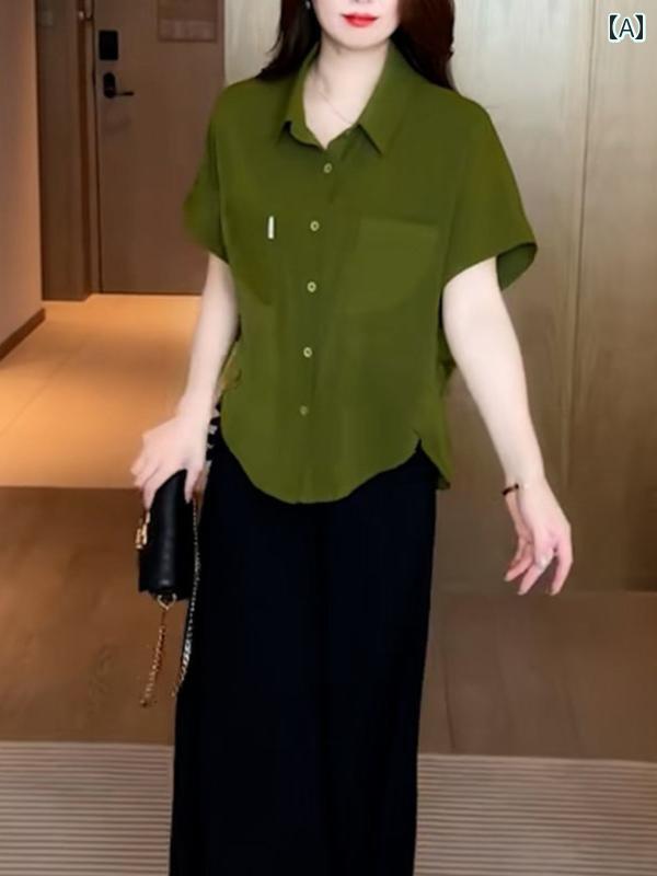 シフォンシャツ シフォン シャツ 夏 レディース ブラウス シフォンシャツ シフォン シャツ 夏 レディー..