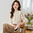 シフォンシャツ シフォン シャツ 夏 レディース ブラウス シフォンシャツ シフォン シャツ 夏 レディース ブラウス フランスの 高級 シフォン トップス 女性用 2025 春秋 小さい サイズ シャツ 長袖 シック 白い