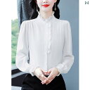 シフォンシャツ シフォン シャツ 夏 レディース ブラウス シフォンシャツ シフォン シャツ 夏 レディース ブラウス シャツ トップス ブラウス レディース シルク マルベリー ピンク フリル スタンドカラー ユニーク シック