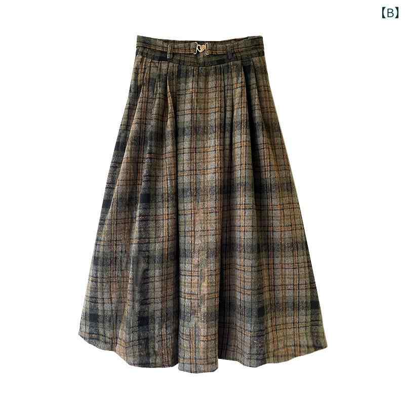 ダブルクロス ジャンパースカート スカート ロング 三寸 蓮根【 仙 遊 温 木】 秋冬 風 フェイク ツーピース つなぎ ニットカーディガン シック セーター レディース