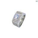 メンズ アクセ 指輪 リング シルバーアクセサリー ヒップ ホップ スターリー メンズ ラインストーン リング チタン 鋼 象嵌 スーパー フラッシュ ジルコン...