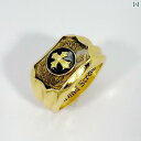 メンズ アクセ 指輪 リング シルバーアクセサリー と アメリカ 18 K ゴールド フェイク 瑪瑙 クロス 信仰と 強さ メンズ リング リングを 南に 探し...