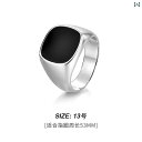 メンズ アクセ 指輪 リング シルバーアクセサリー 紳士用 スター リング シルバー ブラック アゲート メンズ ストリート イン ハイエンド 人差し指 シング...