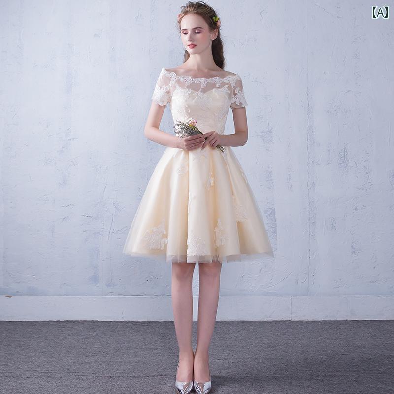 パーティードレス ドレス ドレスワンピース ロングワンピース 二次会 女性用 ワンショルダー イブニングドレス 2024年 ウェディング ブライズメイド ドレス 婚約 リトル ホワイト 誕生日 パーティー