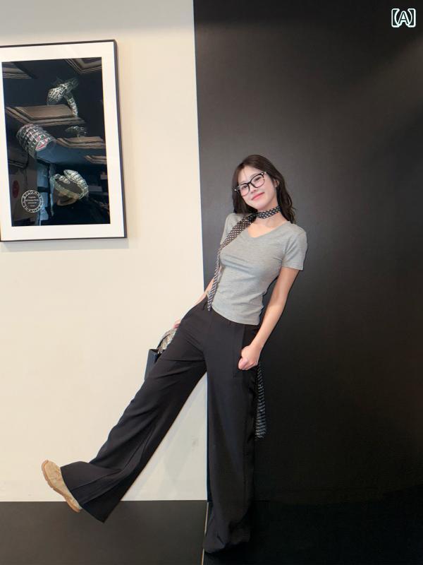 ワイドパンツ ハイウエスト 美脚 ガウチョパンツ フレア aassss 2025 ブラック ローウエスト スリム ストレート パンツ レディース ゆったり カジュアル ワイド レッグ モ ッピング ロング