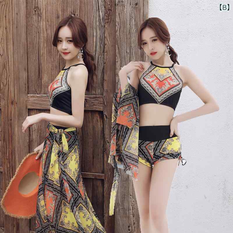 ビキニ 水着 レディース 体型カバー ハイウエスト フレア ビキニ 水着 レディース 体型カバー ハイウエスト フレア 水着 レディース スカート スタイル スプリット レッグカバー 厚手 土壌 2025 新型 腹 帯 エスニック 吊り 首 温泉 風呂