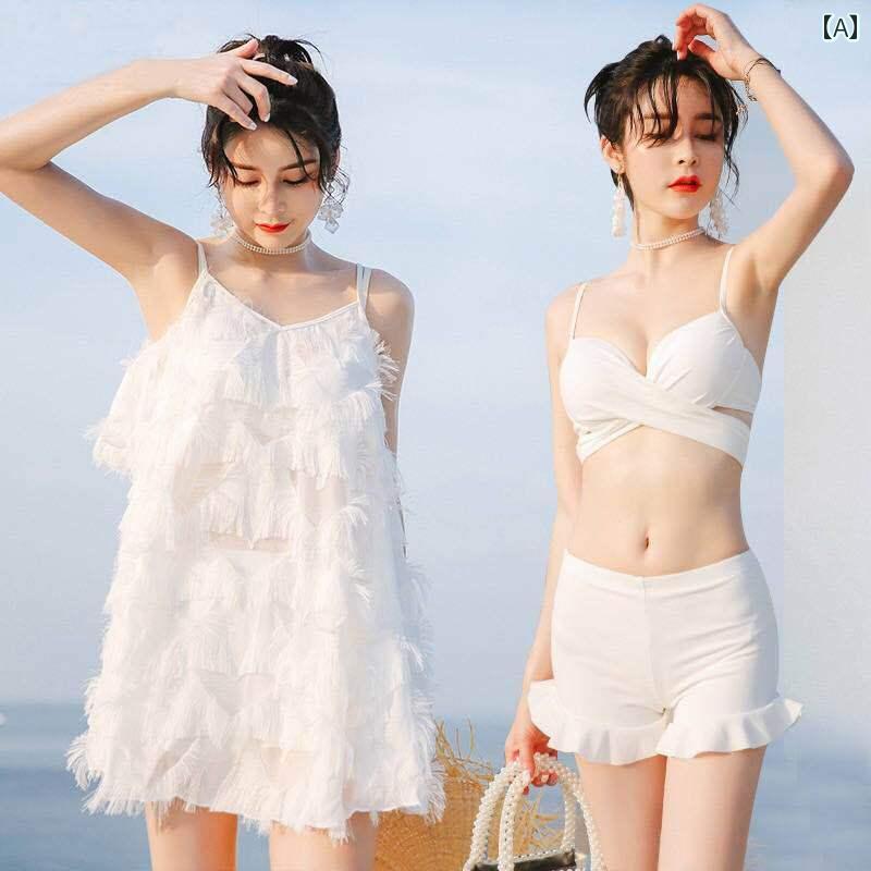 ビキニ 水着 レディース 体型カバー ハイウエスト フレア ビキニ 水着 レディース 体型カバー ハイウエスト フレア ネット 風 スプリット デザイア ス サスペンダー セクシー ビキニ 水着 レディース 夏 スリーピーススーツ ハイエンド 感 カバ