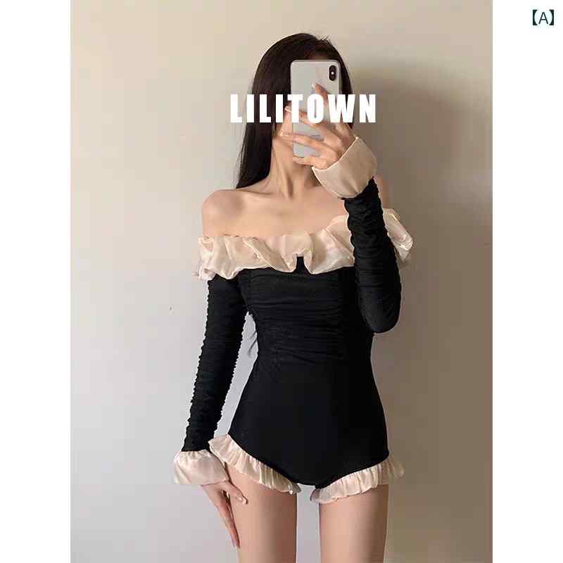 ビキニ 水着 レディース 体型カバー ハイウエスト フレア ビキニ 水着 レディース 体型カバー ハイウエスト フレア 女性用 ワンピース 水着 2024新 スタイル お腹を カバー スリム 背中が 開いた 小さい 胸 高級 温泉 海辺 ワンショルダー