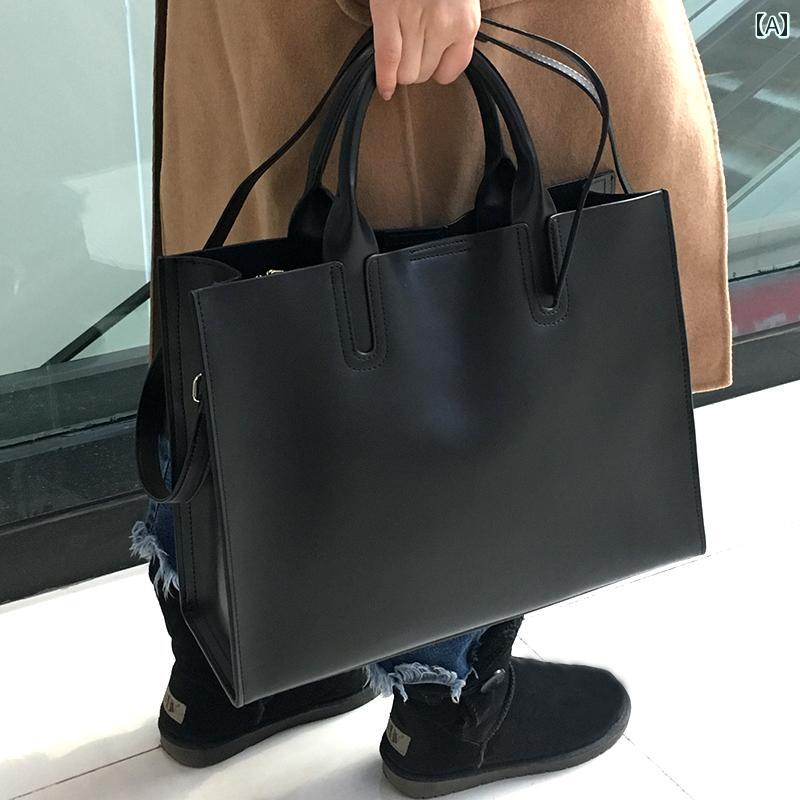 20代 30代 40代 大容量 女性用 バッグ大容量 通勤用 革 レディース ハンドバッグ 大型 バッグ 2025年 ..