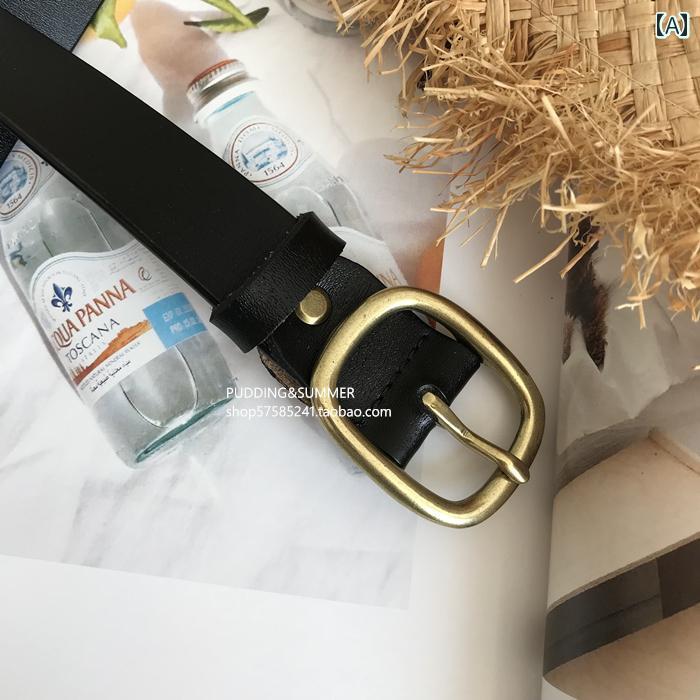 ベルト り おしゃれ 韓国 韓国 東大門 楕円形の 銅 バックルベルト シック ズボン ベルト 学生 レディ..