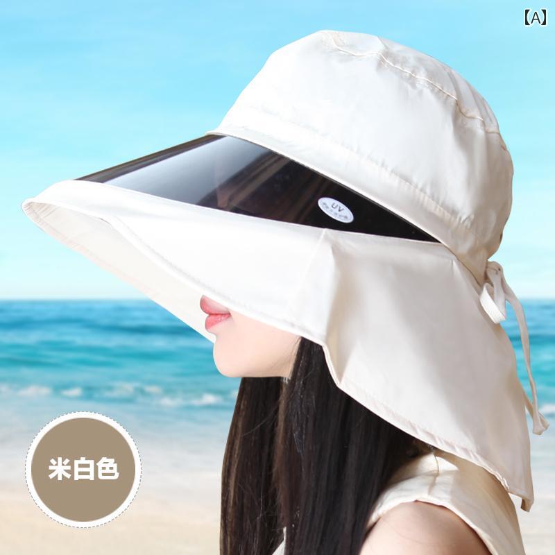 ヘッドスカーフ り おしゃれ 韓国 Sheng He Lunxia レディース UV メガネ つば 広 日よけ 帽子 フェイ..