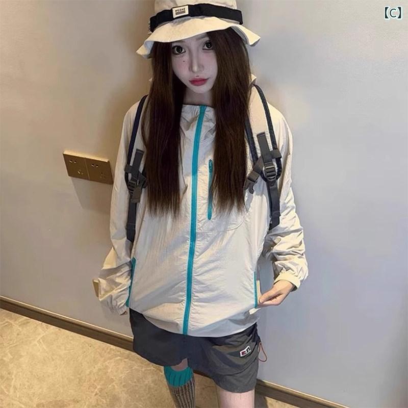ラッシュガード 水陸両用 UVカット UPF 50 速乾 フード付き 日焼け防止 服 メンズ ...