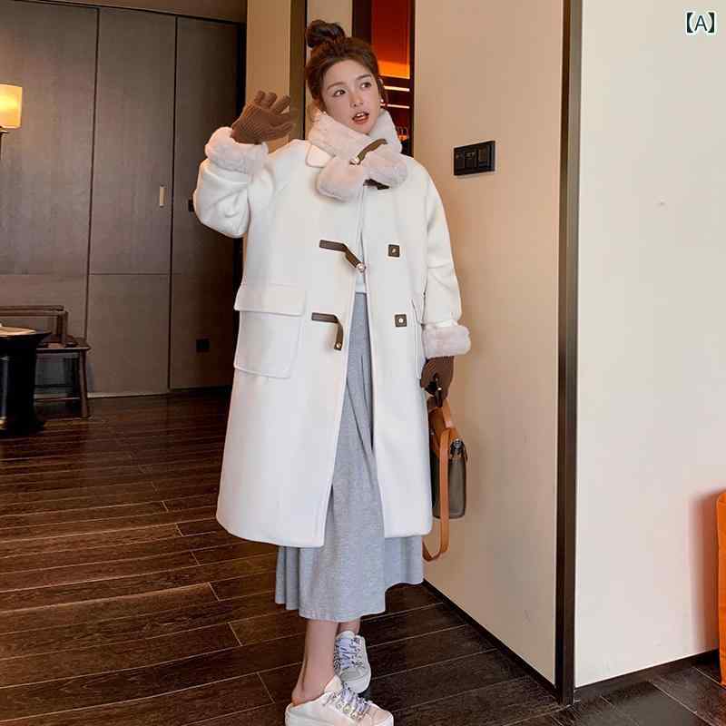 マウンテンパーカー レディース ミリタリー レッド エンゲージメント ウェディング ウール コート アウターウェア レディース 秋冬 ミディアム 丈 裏起毛 パ...