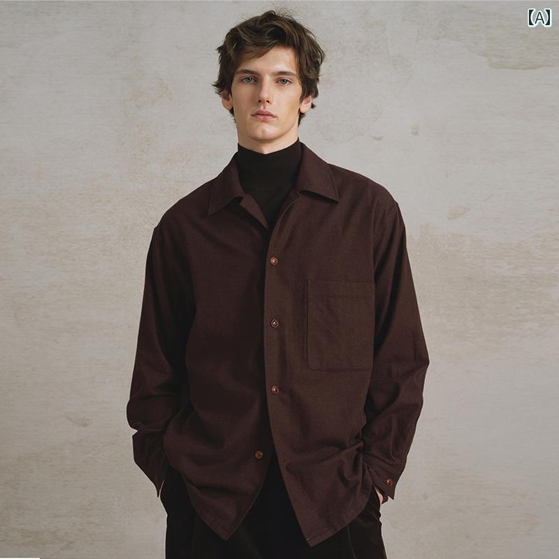 メンズ シャツ オックスフォード オールシーズン トップス セージ ソルト ウォルナット ブラウン カポ..