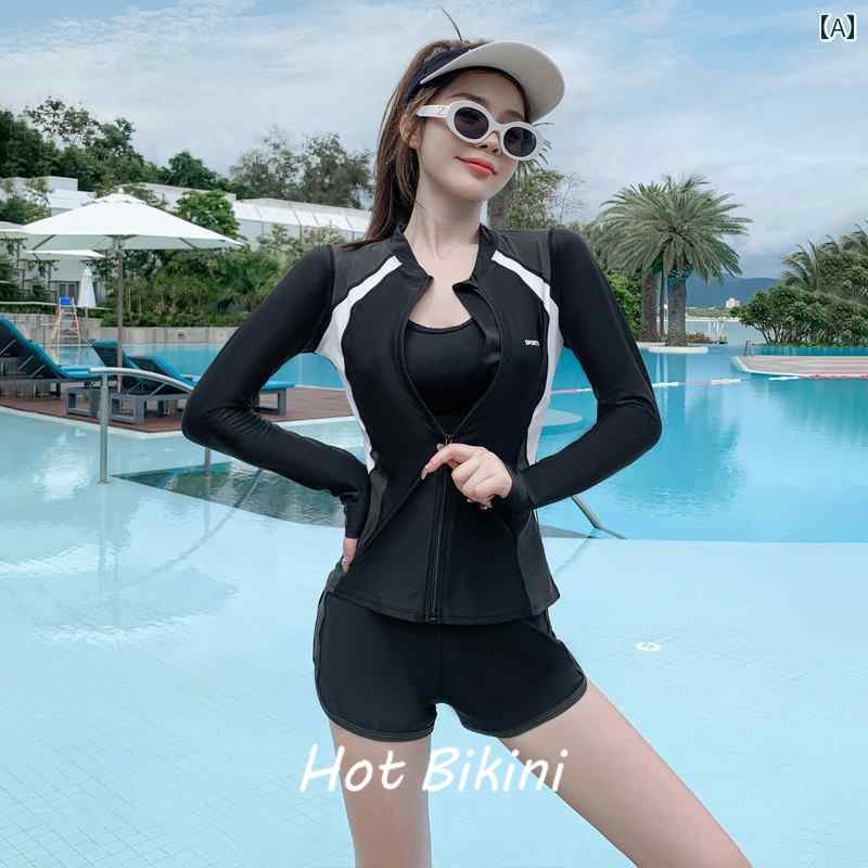 水着 レディース タンキニ 長袖 ズボン 全身 日焼け防止 スプリット スリーピース 水着 女性 保守的 大きいサイズレディース 2025