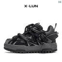 メンズ 厚底スニーカー 厚底シューズ 身長アップ ストリート ダッドスニーカー ソール XLUN ブラック 悟 空 シリーズ ファッション シューズ パパ メンズと レディースの 厚底 パンプス スポーツ カジュアル