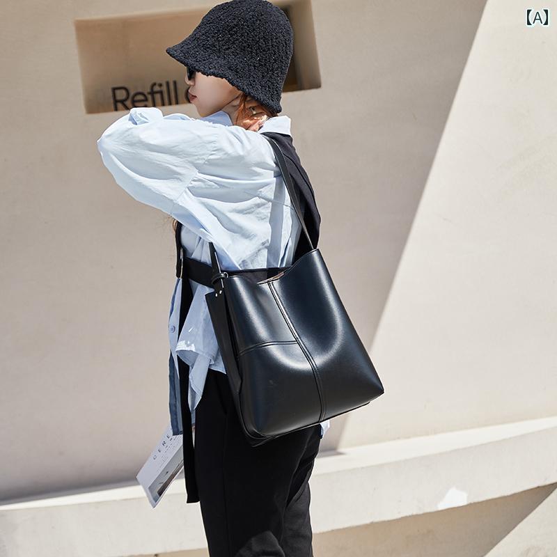 ビジネスバッグ 大容量 メンズ 通勤 通勤用 バケット バッグ 2024年 シンプル トートバッグ大容量 パソコン 多機能 ショルダー カジュアル ラージ