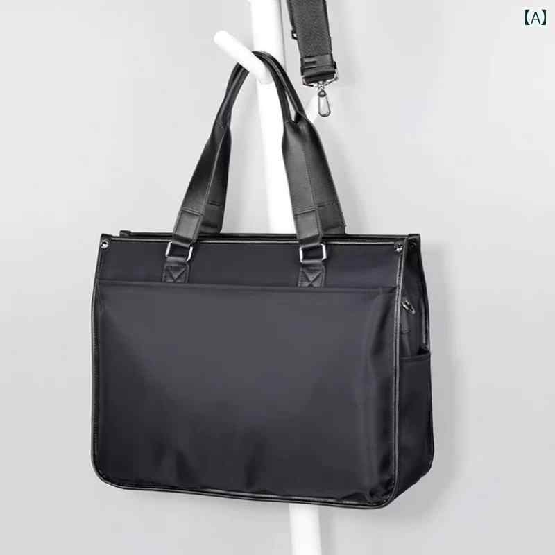 ビジネスバッグ 大容量 メンズ 通勤 の 軽量 高級 オックスフォード 布 ブリーフケース ビジネス ハンドバッグ メッセンジャー ショルダーバッグキャンバス メンズバッグ コンピュータ バッグ