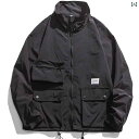 ジャケット メンズ ジャケット メンズ 春秋に 着用 できる メンズ向け オーバー サイズ アメリカン 機能性 ワークウェア ジャケット ゆったり スタンドカラー カジュアル ハンティングジャケット コーチ