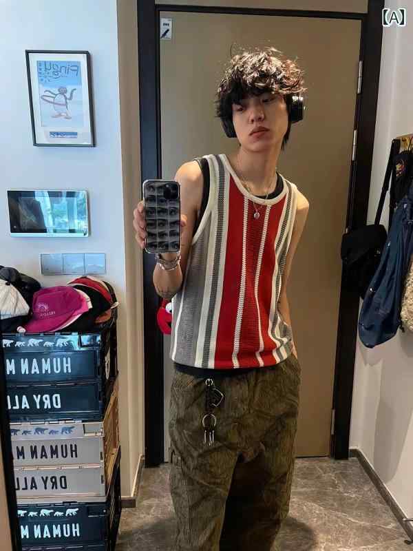 ニットカーディガン サマーカーディガン オフィス ビジネス カジュアル アメリカン レトロ コントラス..