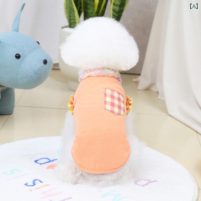 ペット 犬 服 春夏服 猫 テディ ビション ポメラニアン 小型 夏 薄手 かわいい ポケット ベスト