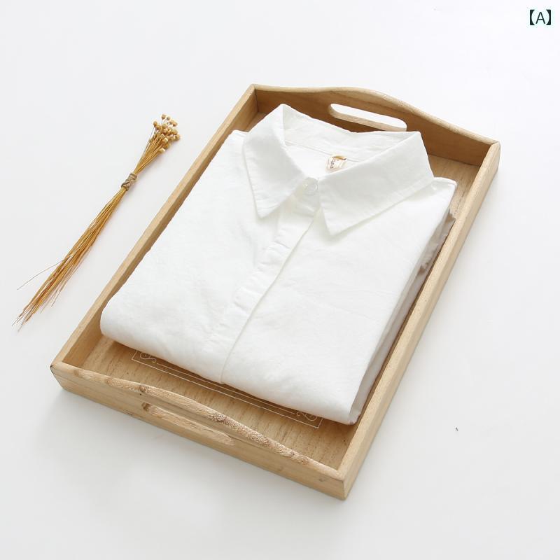 レディース スカート 2025 春 入 生 ホワイト コットン シャツ レディース 長袖 シンプル ベーシック ..