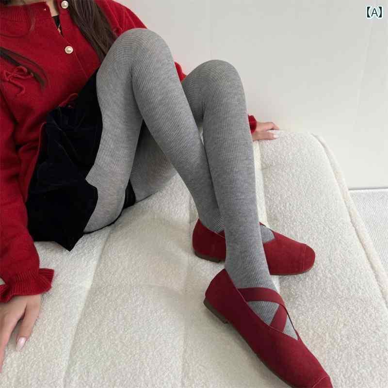 レディース パンツ レディース ビーチで 貝殻を 拾う アンゴラの 赤い パン スト 秋冬 裏起毛の 厚手 ロイヤル シスター 美しい 脚 繁栄 幸運 レギンス