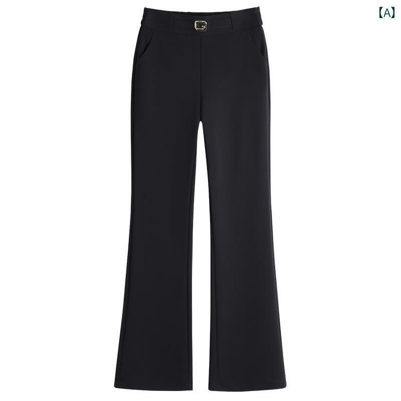 レディース デニム 足長 春秋 レディース 中年 ワイド レッグ パンツ ゆったりと ドレープ スリム 大きいサイズ スタイル 少し フレアの ママ