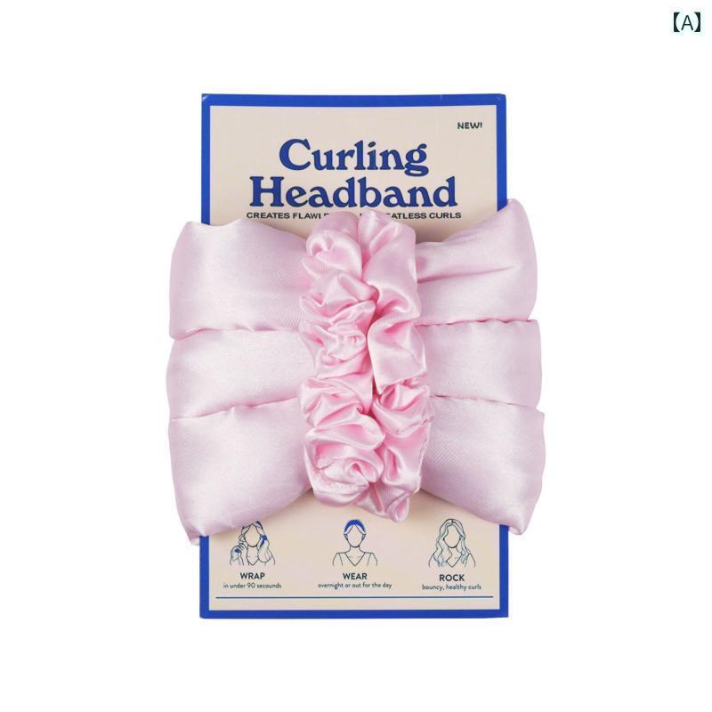 ウィッグ ロング ロングヘア 睡眠中の カー リング アーティファクト パーマを かける 必要が なく 怠け者でも 髪を 傷つけません。 夜 寝る ときに 大きい ウェーブ シェーピング ローラーと バンドを 使用 できます。