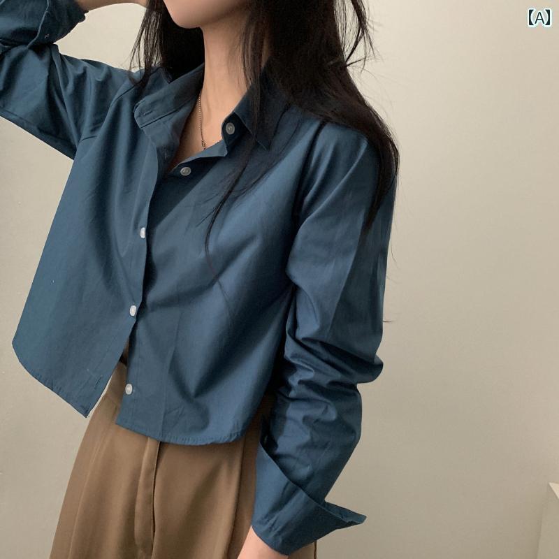 春の 婦人服の 新型 リリース 年齢を 減らす ベースウェア ゆったり シャツ レジャー 無地 シンプル 長..