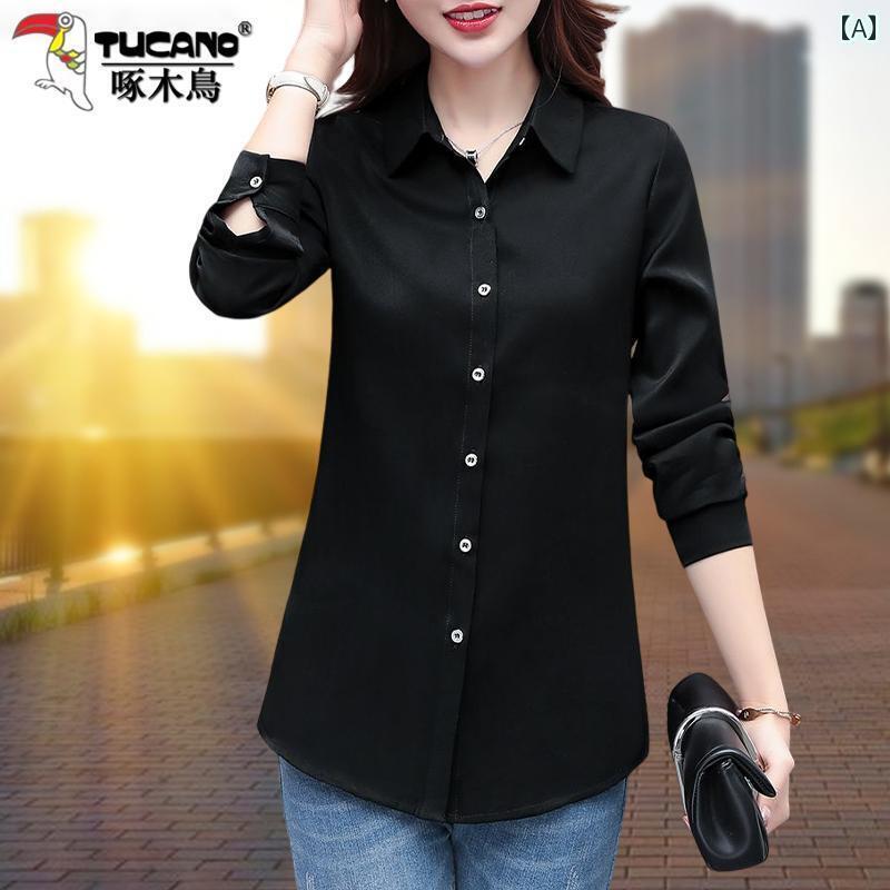 レディース ワンピース ウッドペッカー 春 ミドル 丈 シャツ レディース 2025 春秋 ママ 大きいサイズ ..