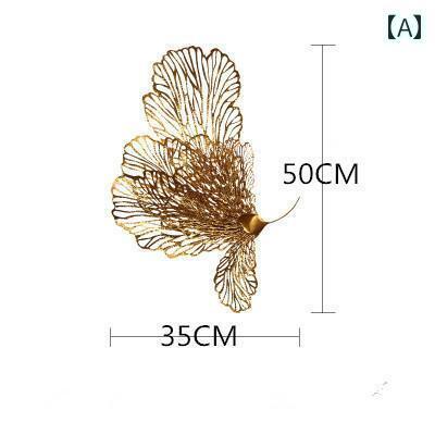 インテリア オブジェ おしゃれ リビング ルーム ライト 高級 金属 蝶 壁 装飾 鉄 アート ゴールデンフェニックス ホテル ベッド サイド 壁掛け