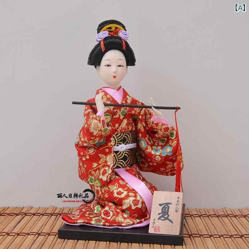 インテリア オブジェ 人形 芸者 着物 飾り 絹 居酒屋 手 ホテル 用品