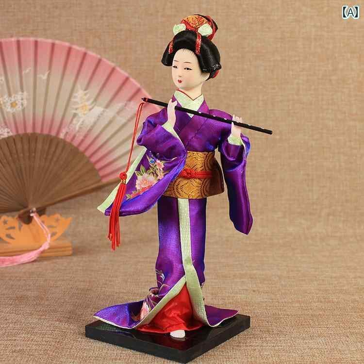 インテリア オブジェ 芸者 絹 人形 着物 歌舞伎 装飾 レストラン 寿司 店の