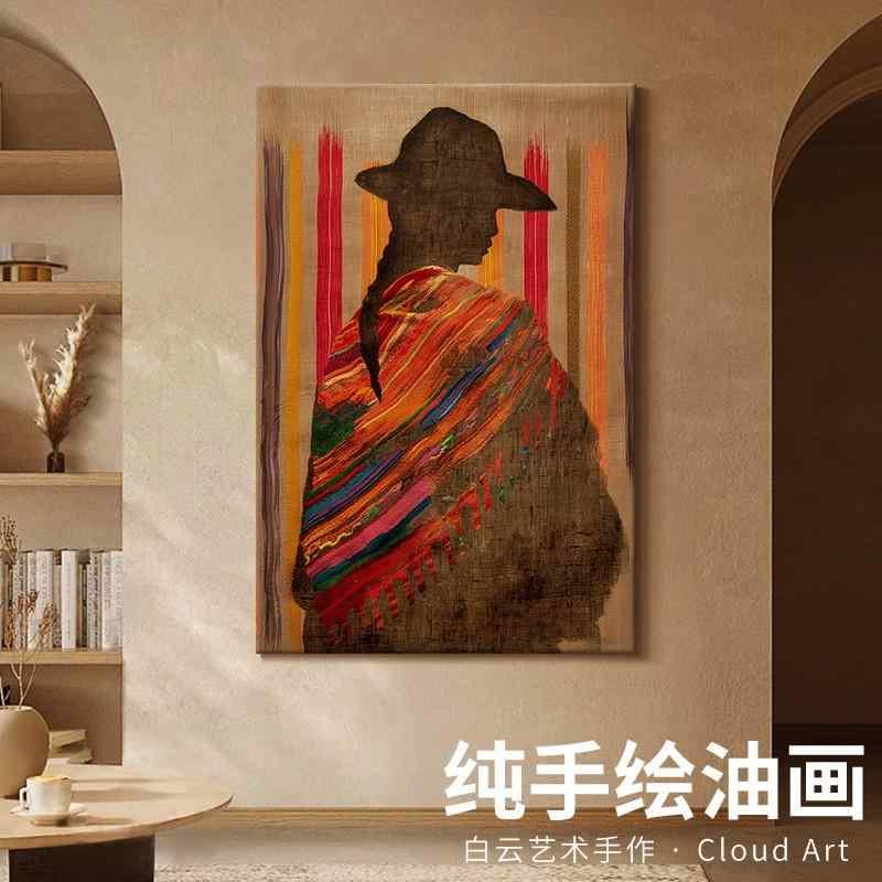 インテリア おしゃれ わび さび リビング ルームと 寝室の アート 吊り下げ 絵画 インドの 女性 像の ..