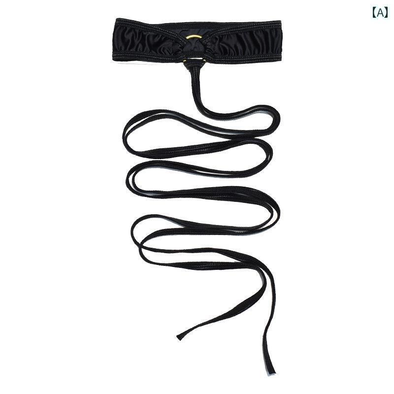 ガーターベルト 普段使い シンプル ロリータ パンク ゴス レースアップ 太もも リング ストラップ レッ..