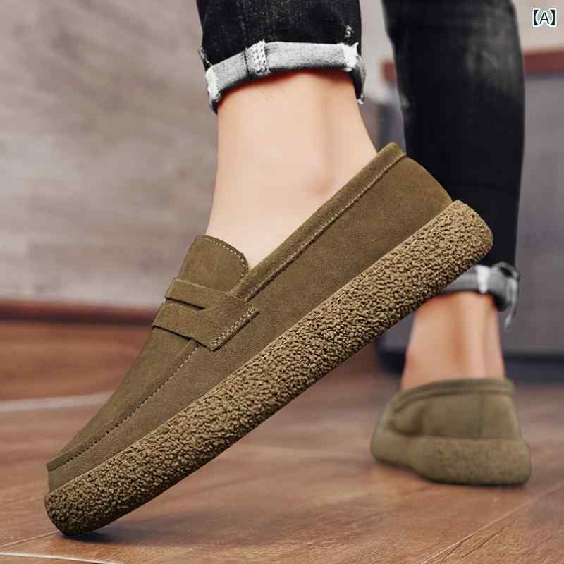 ビジネスシューズ ローファー フォーマル ビジネスシューズ ローファー フォーマル Doudou メンズシューズ 春 スポーツ カジュアル レザーシューズ ビジネス メンズ ソフト ソール スエード ワン ステップ ローファー シューズ