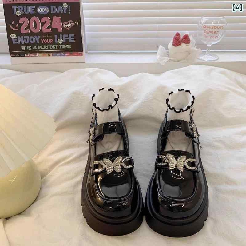 キッズ 子供 靴 女の子 革靴 2024 春秋 子供の プリンセス ガール 風 ソフト ソール 英国 パフォーマン..