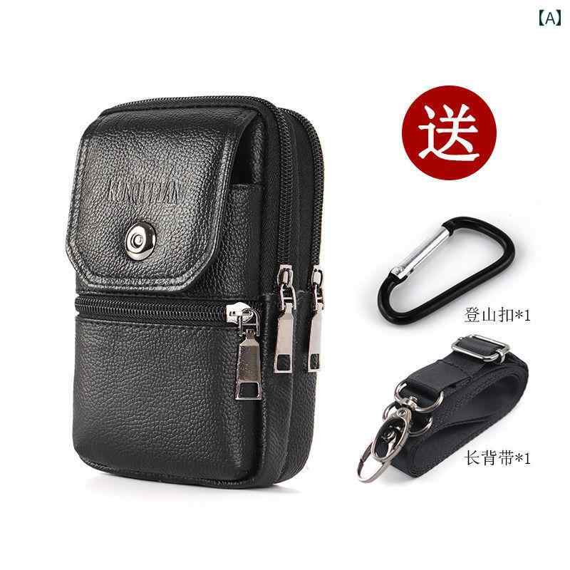送料無料 ボディバッグ ショルダー バックパック 新しい 牛 革 携帯 電話 バッグ 屋外 工事 現場 防水 防塵 携帯 電話 ケース メンズ 多 機能 メッセンジャーバッグ 着用 ベルト ウエスト バッグ
