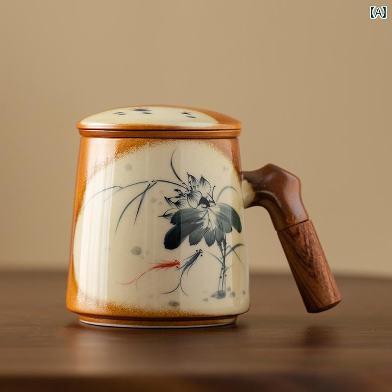 インテリア オブジェ おしゃれ チャイナ風 手 描き オフィス ティーカップ ドラゴンボートフェスティバ..