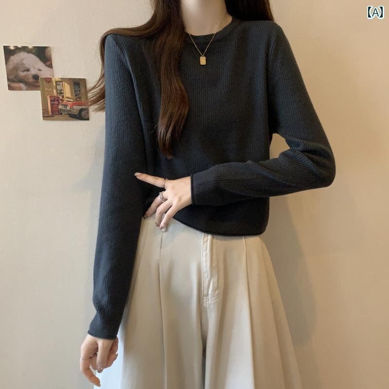 レディース トップス ニット シャツ トップス レディース 早春 大きいサイズ 太 mm スリム ショート セ..