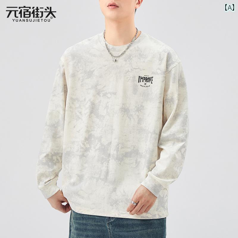 レディース トップス 長袖 Tシャツ メンズ 春秋 2025 秋服 スウェットシャツ ラウンドネック ヘビー タ..