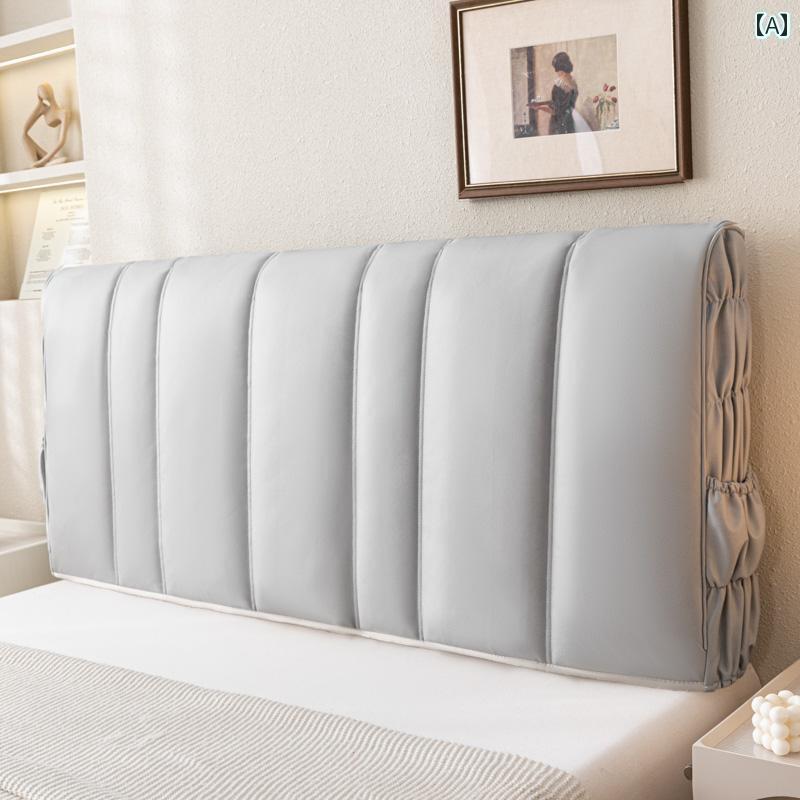 おしゃれ ベット カバー 2025新 技術 布 ベッド ヘッド カバー フル パッケージ 厚手 高級 レザーウッ..