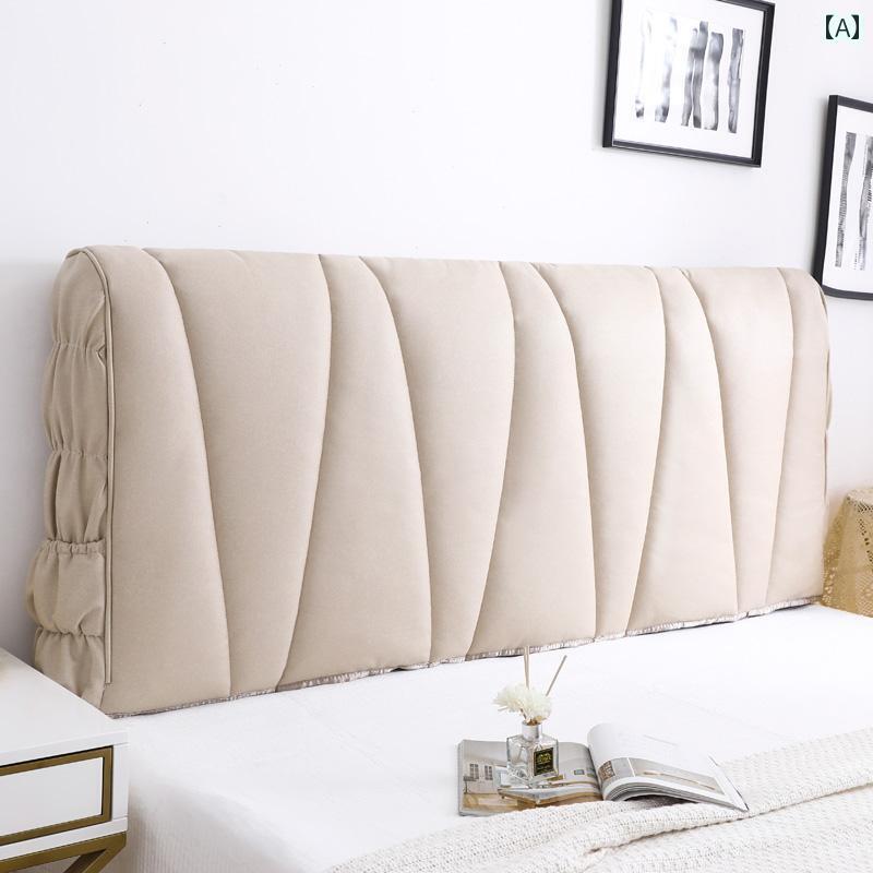 おしゃれ ベット カバー ベッド ヘッド カバー 2025新 技術 布 フル キルティング 厚手 高級 レザー 木..