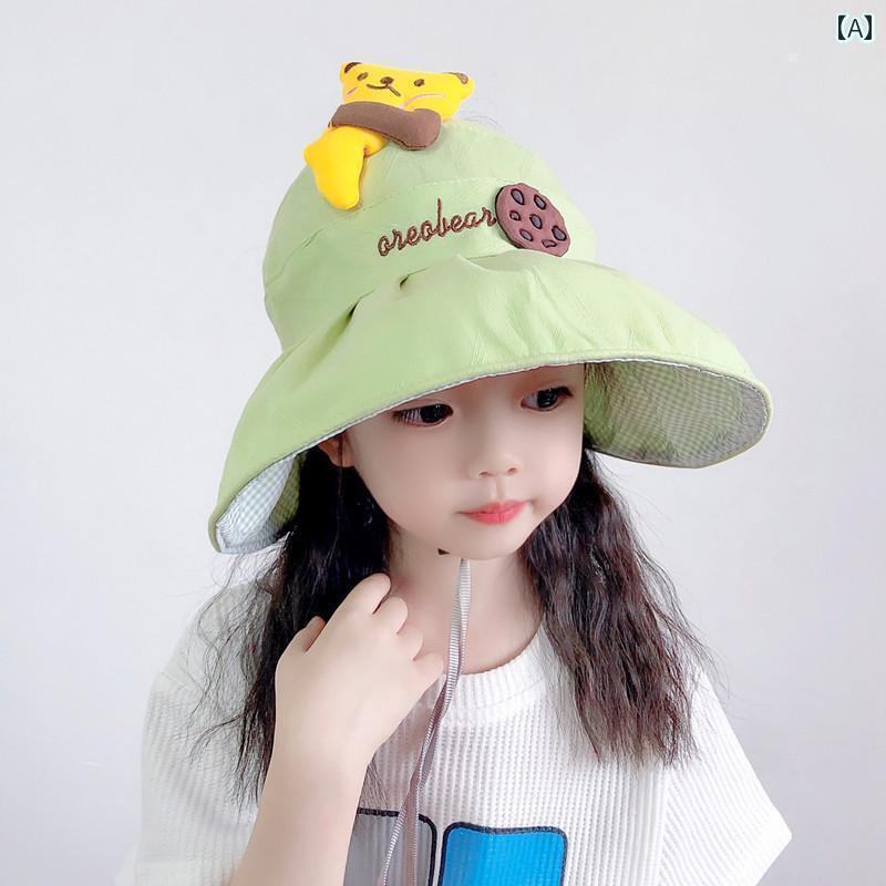 キッズ 幼児 帽子 子供用 日焼け防止 帽子 つば 広 上空 日よけ 男の子 女の子 夏 薄手 紫外線 対策 赤..