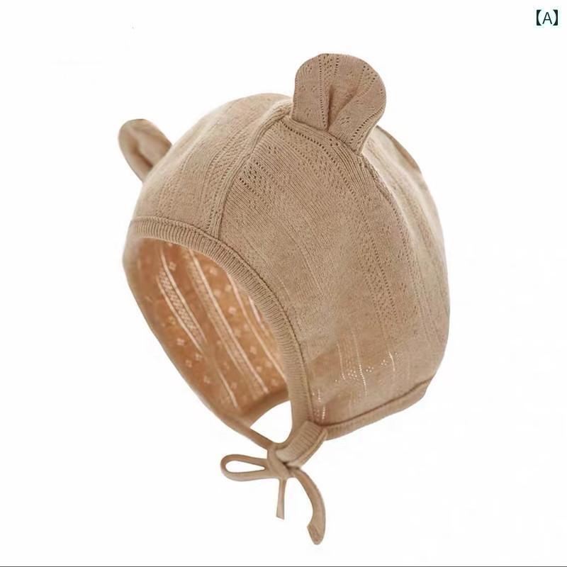 キッズ 幼児 帽子 ベビー 帽子 夏用 綿 胎児用 06ヶ月 男の子と 女の子 春秋生 児 ハロゲン 保護 骨な..