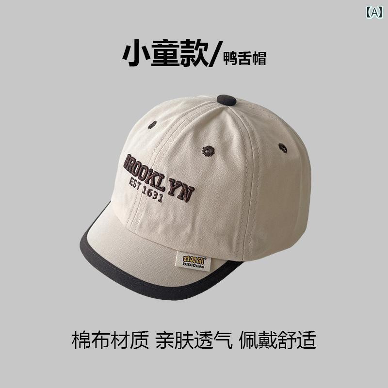 キッズ 幼児 帽子 ベビー 帽子 夏 薄型 ダックビル キャップ レター 男女兼用 サンハット 野球帽 春秋 ..