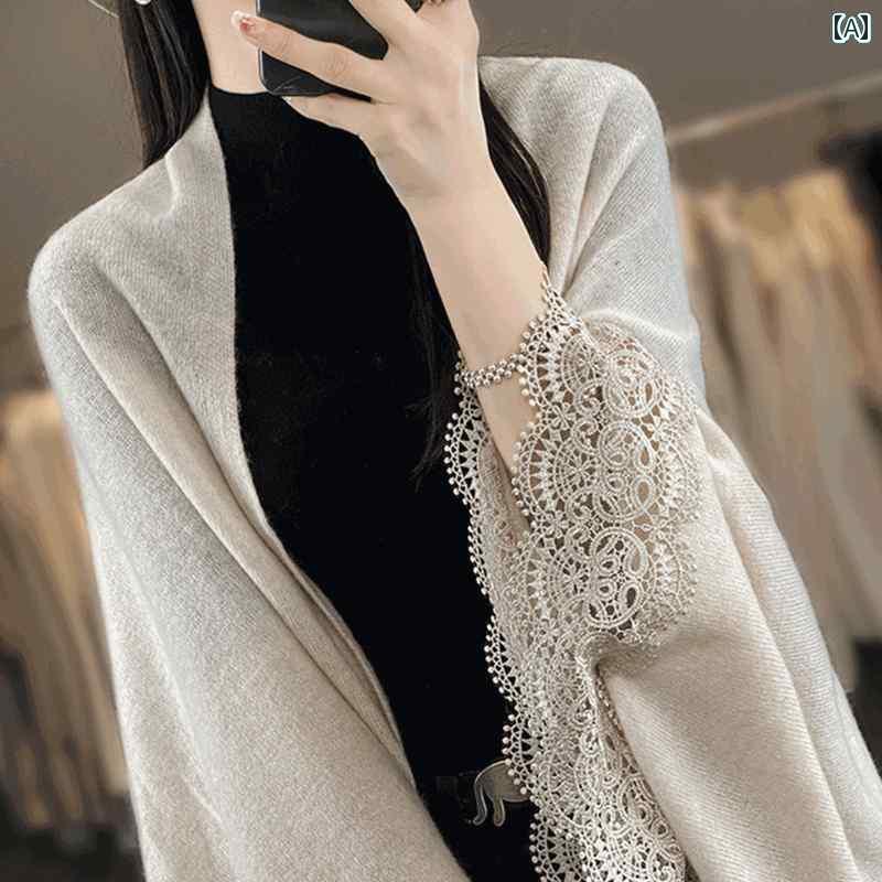 レディース オシャレ スカーフ ショール レディース アウター 夏 スカート 付き 2025 春秋 ケープ マント 大きいサイズ ニットカーディガン セーター ジャケット