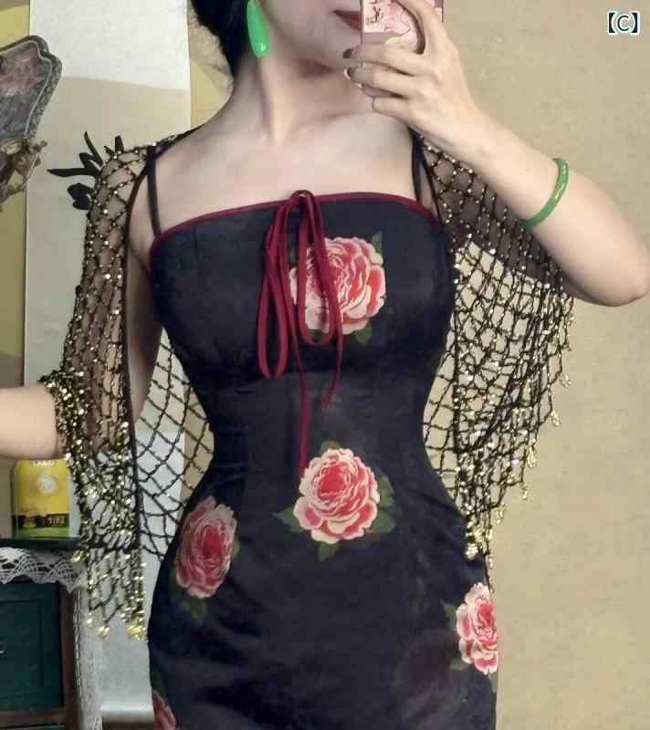 スカーフ オシャレ 黄金の かぎ 針 編み レース 装飾 ショール マント 漢服 チャイ...
